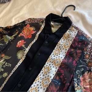 Floral Patchwork Button Up